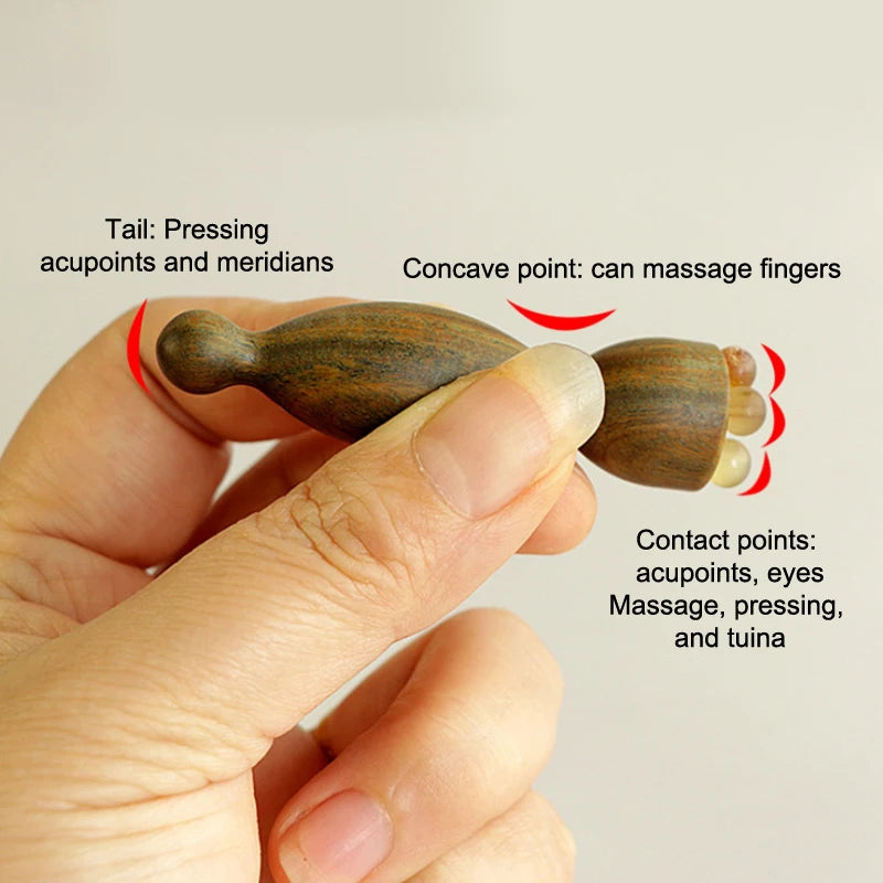 Sandalwood Gua Sha Face Massage Tool – Lotus Seedpod Shape Facial Massager for Relaxation & Skin Care
