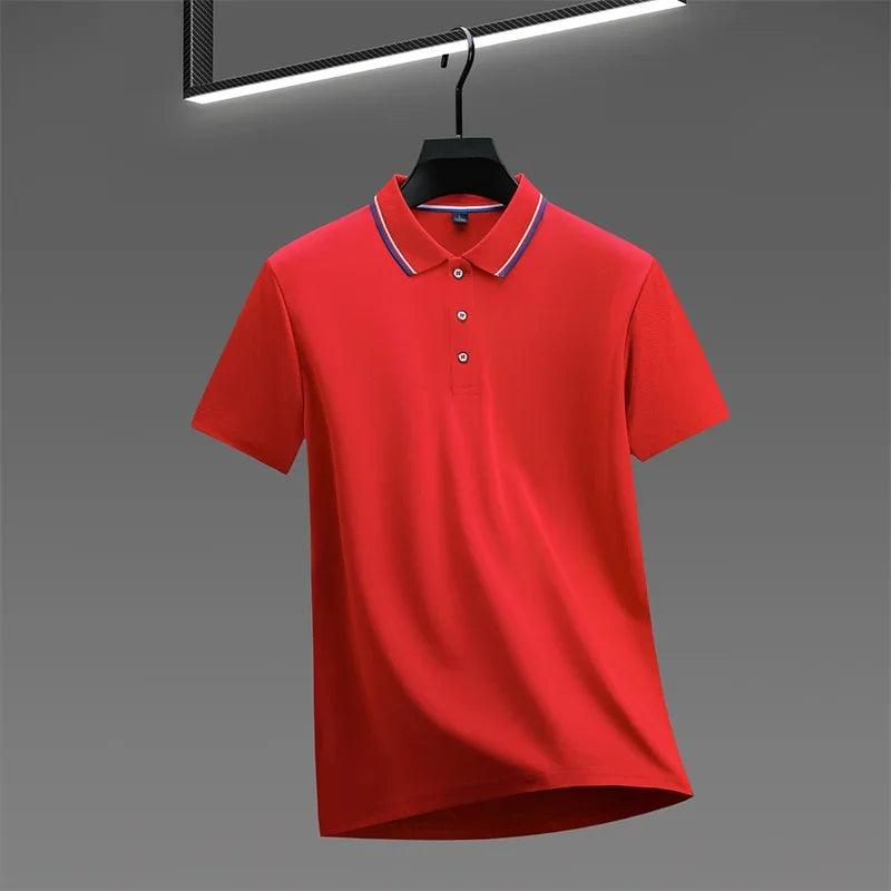 2025 Men’s Solid‑Color Polo Shirt – Summer Casual Short‑Sleeve Fashion Top | Comfortable & Versatile