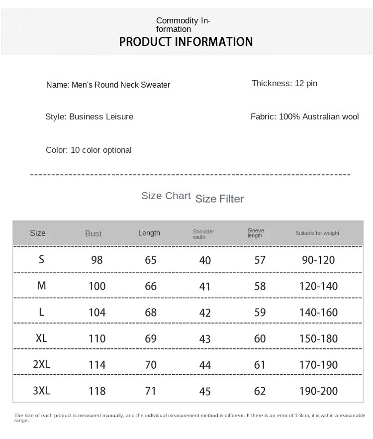 Men’s Cashmere O‑Neck Sweater