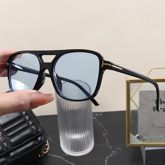 Classic Oversized Pilot Sunglasses Women Retro Vintage Double Bridge Big Sun Shades Glasses Unisex Outdoor UV400 Driving Eyewear