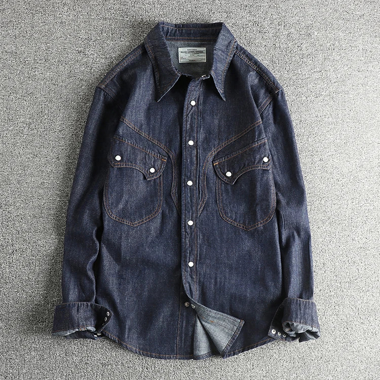 Western Retro Denim Shirt