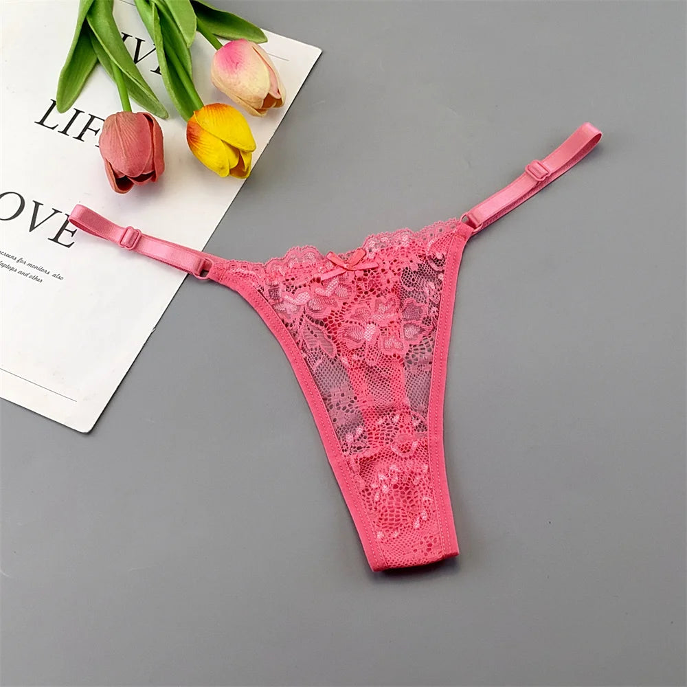 5‑Pack Lace Adjustable Thongs