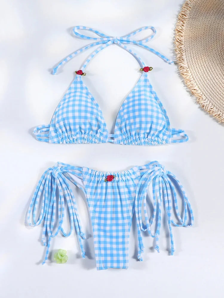 Floral Print Micro Bikini Set