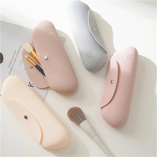 Cosmetic Bag Makeup Brush Storage Bag Portable Travel Wash Toiletries Organizer Silicone Waterproof Dirt-resistant 2024 New