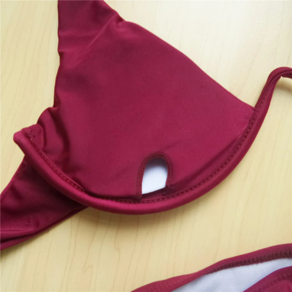 Women’s V‑Bar Underwire Bikini – V‑Shape Wire Two‑Piece Swimsuit S–XL (V439)