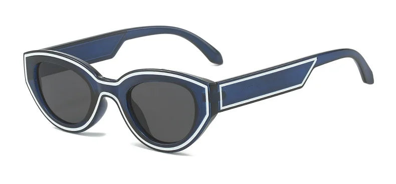 Trendy Design Cat Eye Sunglasses Women New Fashion Party Hip-Hop Decorated Sunglasses For Men Popular Brand Design Eyewear
