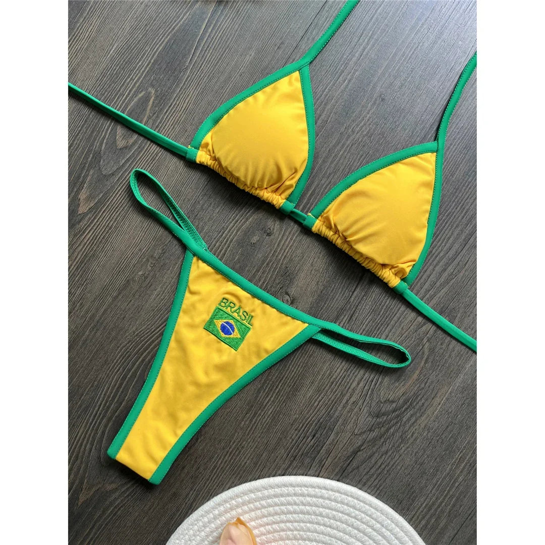 Brazilian Flag Bikini Set
