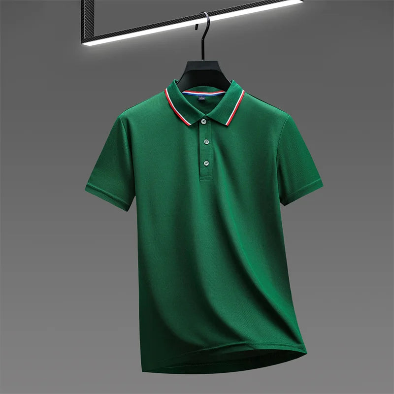 2025 Men’s Solid‑Color Polo Shirt – Summer Casual Short‑Sleeve Fashion Top | Comfortable & Versatile