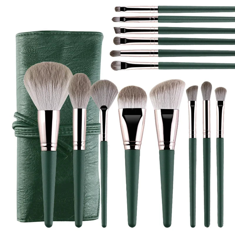 14‑Piece Soft Fluffy Makeup Brush Set – Professional Powder, Foundation, Blush & Eyeshadow Tools