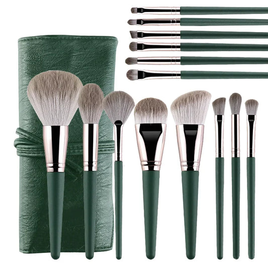 14‑Piece Soft Fluffy Makeup Brush Set – Professional Powder, Foundation, Blush & Eyeshadow Tools