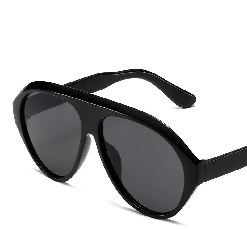 Oversized Goggle Sunglasses 2024 Women Brand Popular Yellow lens Sun Glasses Men Big Frame Trend Shades UV400 802086