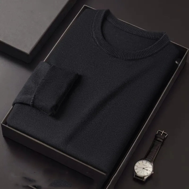 Autumn Winter Slim Fit Fake Two‑Piece Sweater