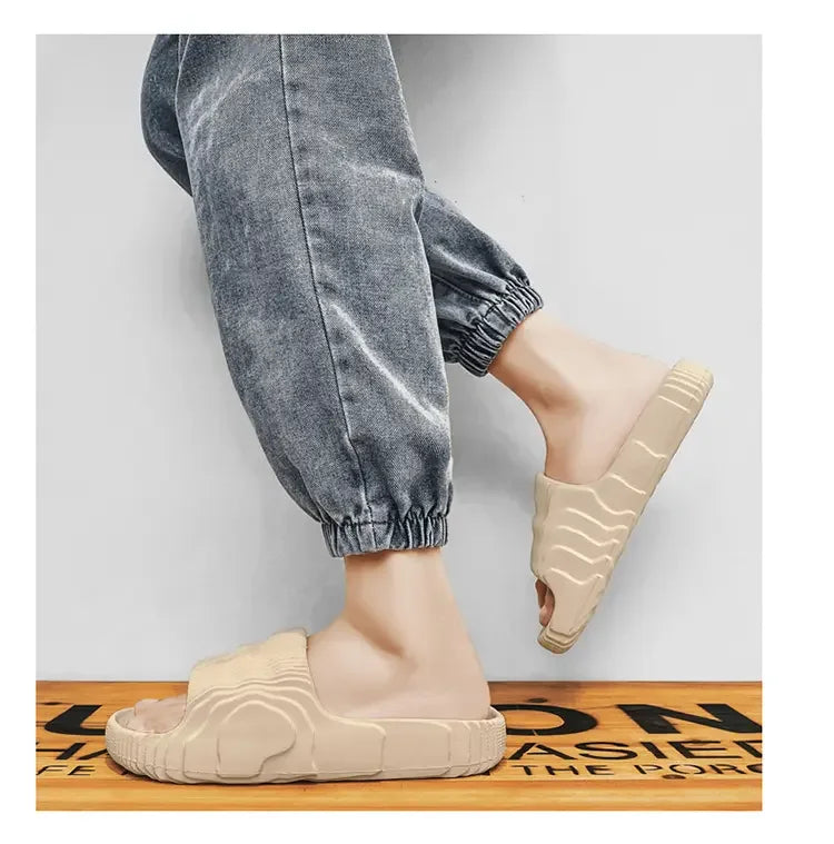 Unisex Summer EVA Platform Slippers — Soft‑Sole Open‑Toe Beach Slides for Women & Men (Sizes 29–46)