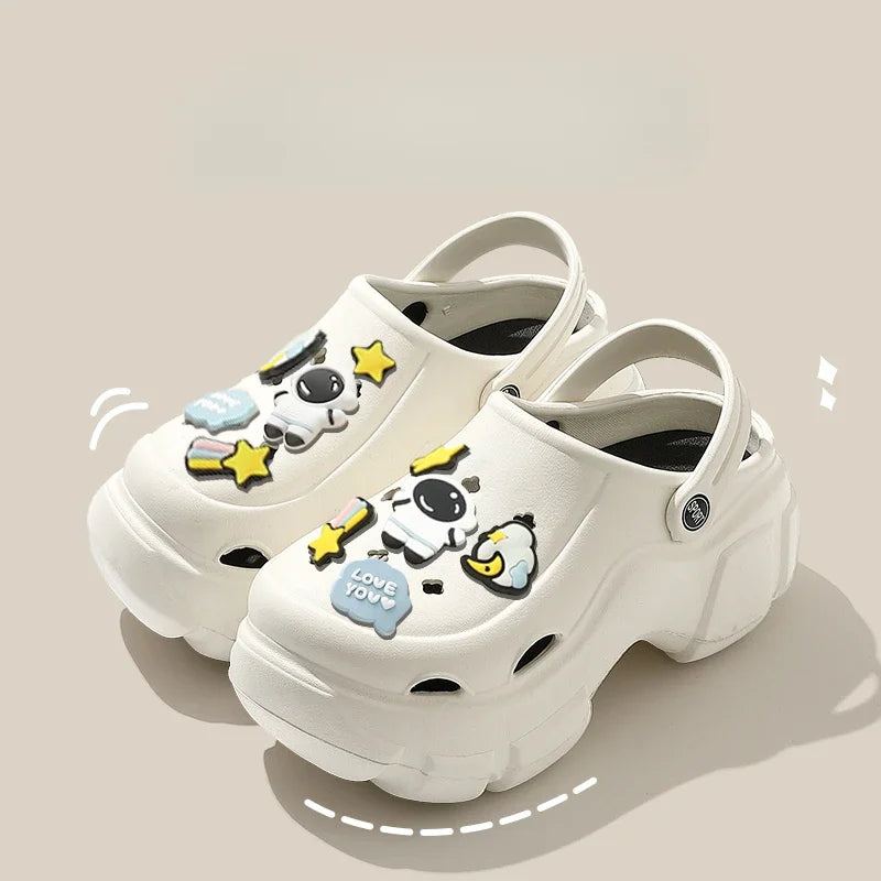 New Women’s DIY Cartoon Clogs Sandal Slippers — Cute Summer Mules Beach Garden Shoes