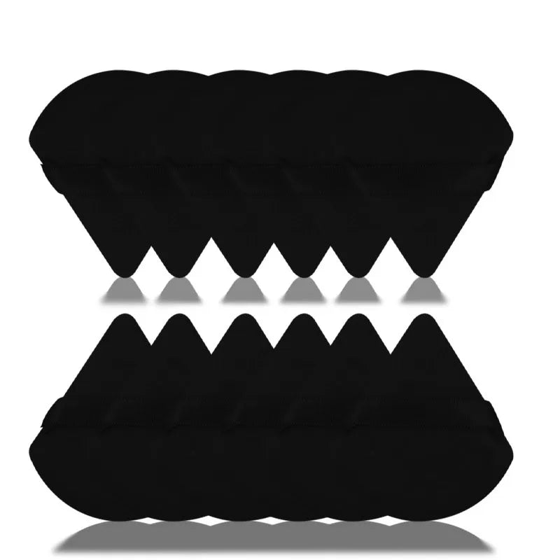 10Pcs Triangle Powder Puff Mini Face Makeup Sponge Cosmetics Soft Cotton Face Powder Puff Washable Velvet Makeup Puff Tools