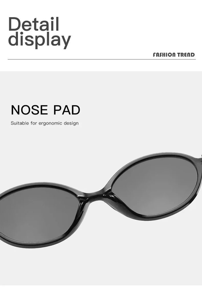 2024 Trend Oval Sunglasses — Unisex Elliptical Small‑Frame UV‑Protection Ultra‑Light Eyewear
