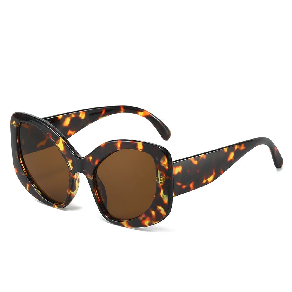 New Modern Cat Eye Y2k Sunglasses Women 2024 Luxury Brand Designer Sun Glasses for Ladies Oversized Shades Retro 2000's Eyewear
