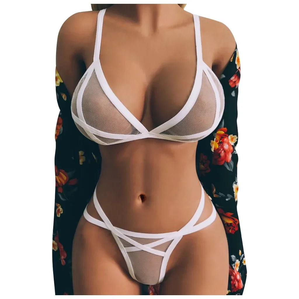 Mesh Underwire Lingerie Set