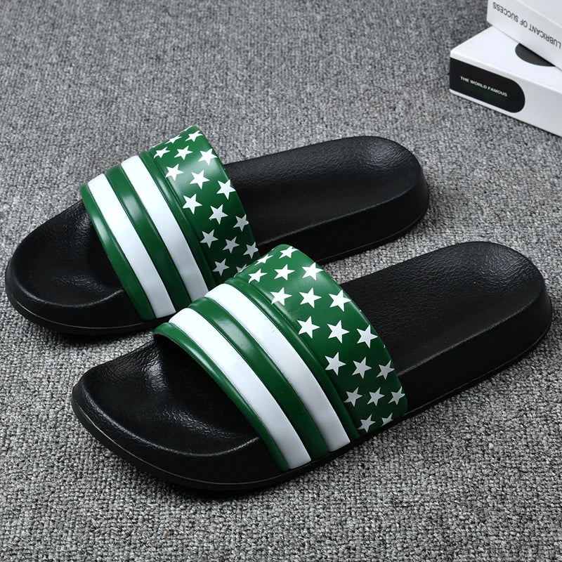 Plus Size Men’s EVA Thick Platform Slippers — Soft Indoor Home Slides & Outdoor Beach Sandals