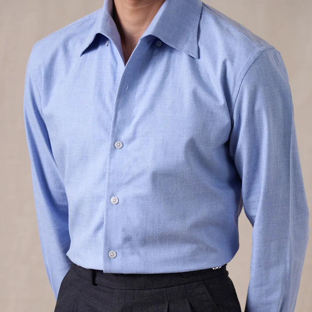 100% Cotton Blend Business Formal Men Shirts Italian Style One-Piece Collar Long Sleeve Shirt Men 2026 Casual Camiseta Masculina