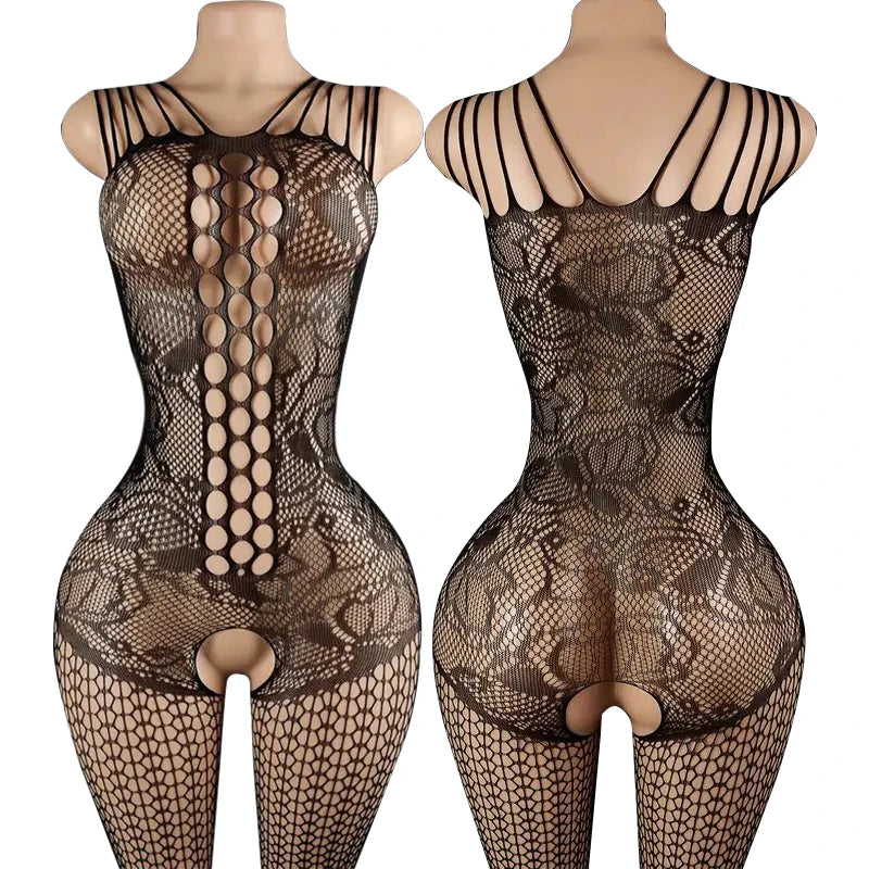 Floral Lace Lingerie Bodysuit Set