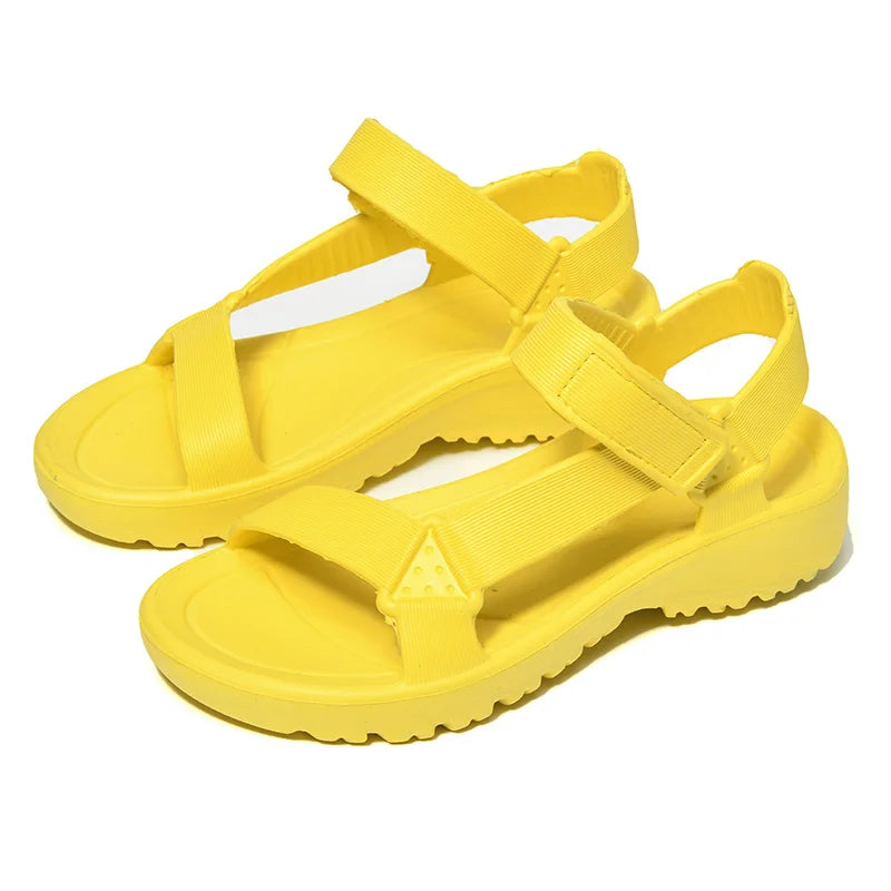 Sandals Woman Summer 2025 New Fashion Platform Sport Casual Flat Sandals Non-slip Outdoor Beach Sandalias Chaussure Femme