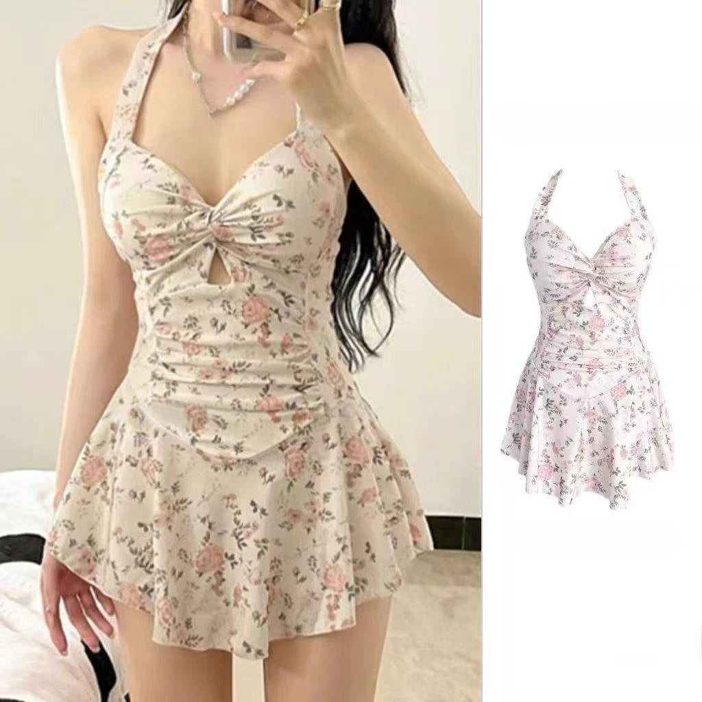 Swimwear Beach Style Bikinis Beachwear Bathing Sexy Lace-up Splicing Vintage Y2k Bikini Sets Holidays Swimsuit Women