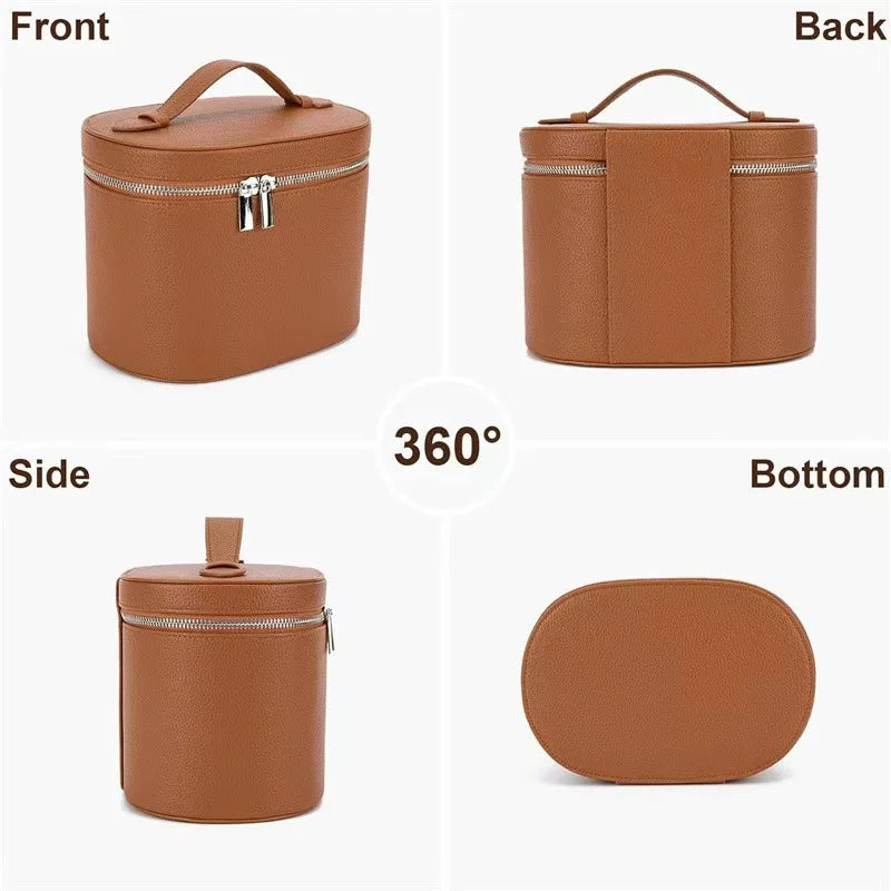 Travel Cosmetic Organizer • Toiletry Bag for Women & Girls • With Handle & Dividers