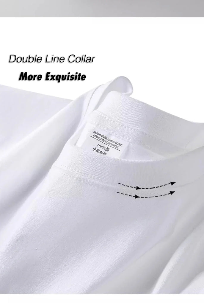 100% Cotton Men’s T‑Shirt | High‑End Breathable Summer Casual Round Neck Tee