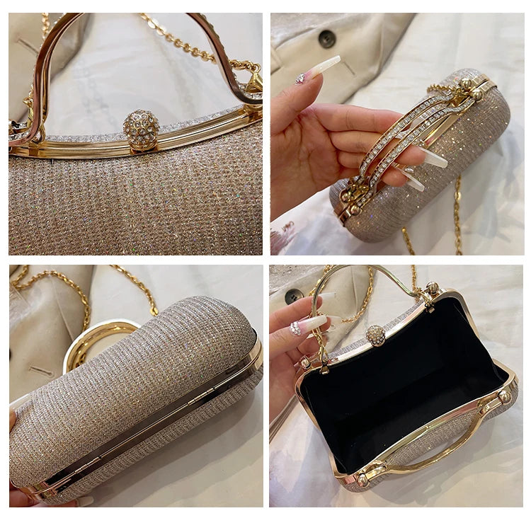 Evening party bags: This year, there is a trend for sophisticated and feminine women's bags. There are simple buttoned small bag