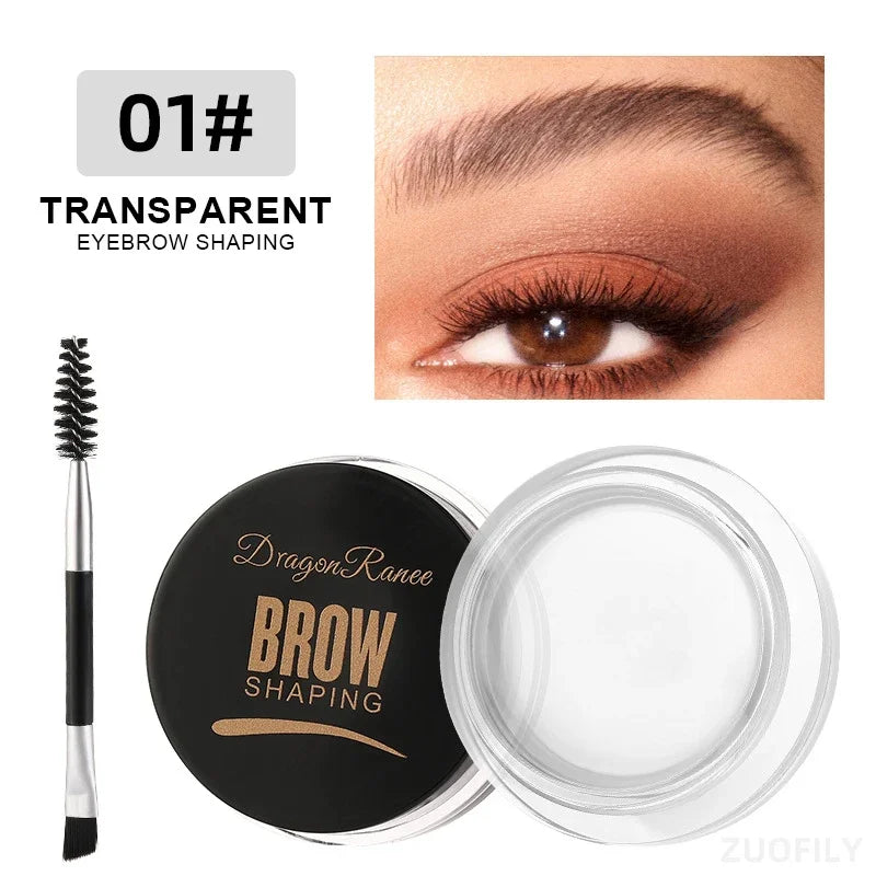 White Brown Eyebrow Tint Eyebrow Gel Wax Brow Gel Set with Brush Natural Makeup Soap Brow Sculpt Lift Eyebrow Enhancer Shaping
