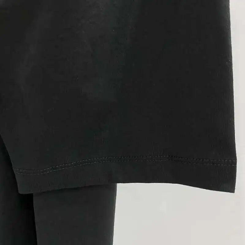 HKSH Spring Summer New Men's Tide Streetwear Cotton Solid Color Loose RO Style Short Sleeves Large Tees Chic Dark T-shirt HK2008