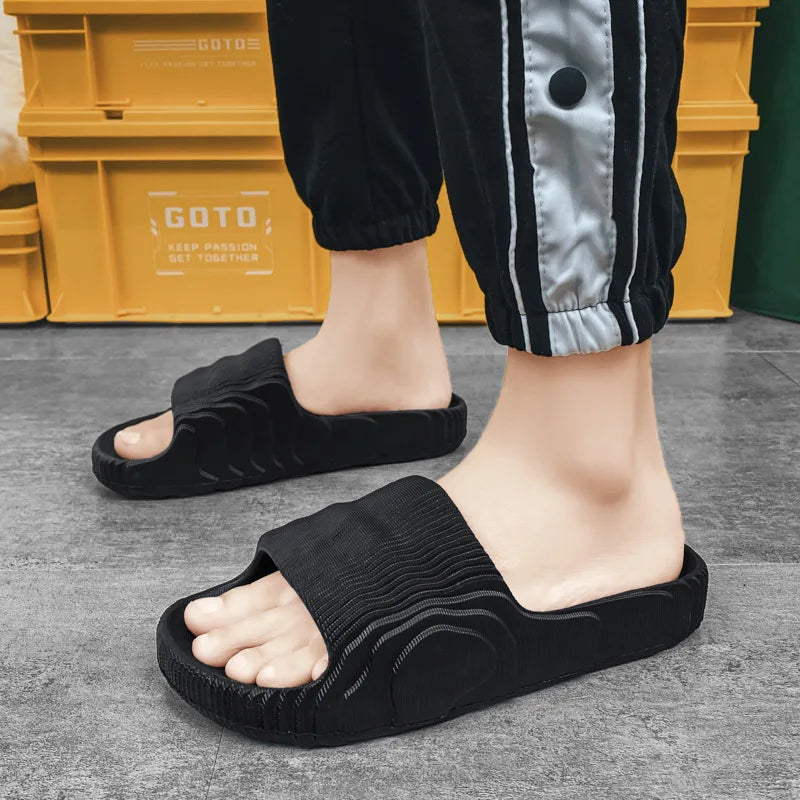 Unisex Summer EVA Platform Slippers — Soft‑Sole Open‑Toe Beach Slides for Women & Men (Sizes 29–46)