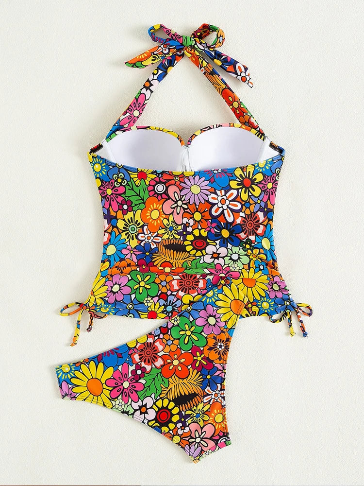 Sexy High‑Cut Backless Women’s Swimsuit