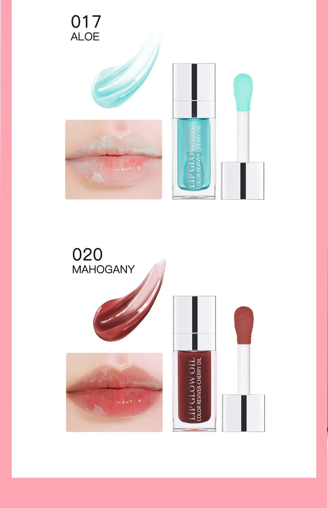 Crystal Jelly Lip Oil – Moisturizing, Plumping & Tinted Glow for Fuller, Softer Lips