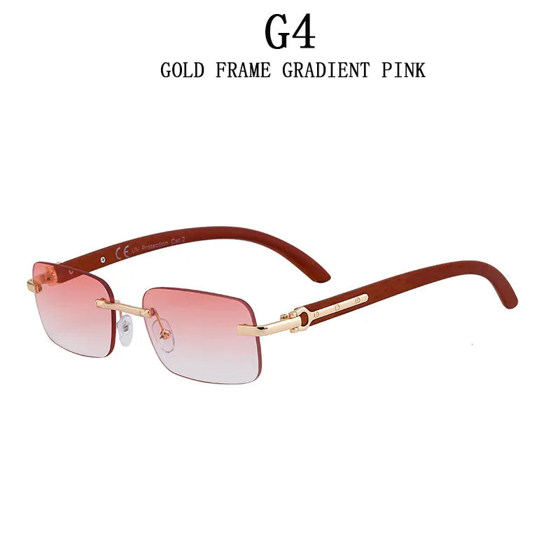 2025 Rimless Sunglasses For Men Vintage Fashion Sunglasses Outdoor Oculos Dropshipping Trending Glasses New Square Lentes Gafas