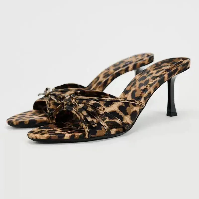 Women’s Haute Couture Fine‑Strap Cat‑Heel Clip‑Toe Sandals — French Style Summer Beach Slippers