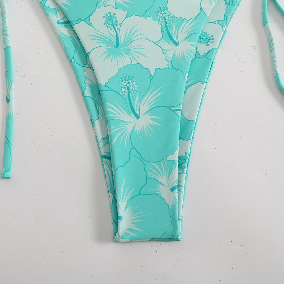 Trendy Two‑Piece Thong Swimsuit