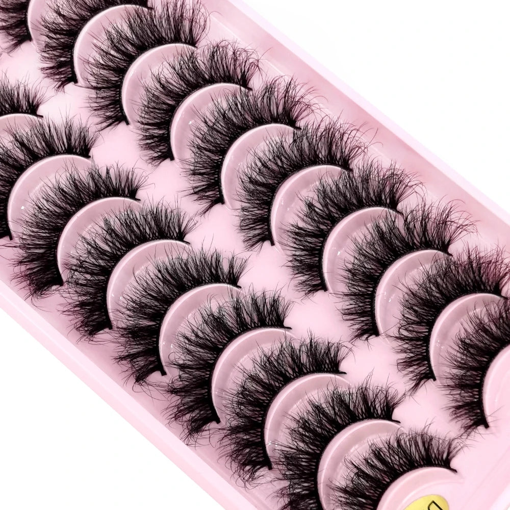 HBZGTLAD New 10 Pairs Natural False Eyelashes Fake Lashes Long Makeup 3d Mink Lashes Extension Eyelash Mink Eyelashes for Beauty