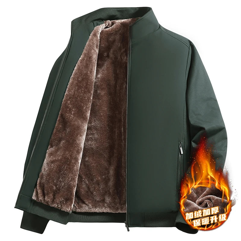 Men's Jacket Stand Collar mens Coat Winter New down jacket fleece Warm Jackets men business leisure coat baseball coats 9985