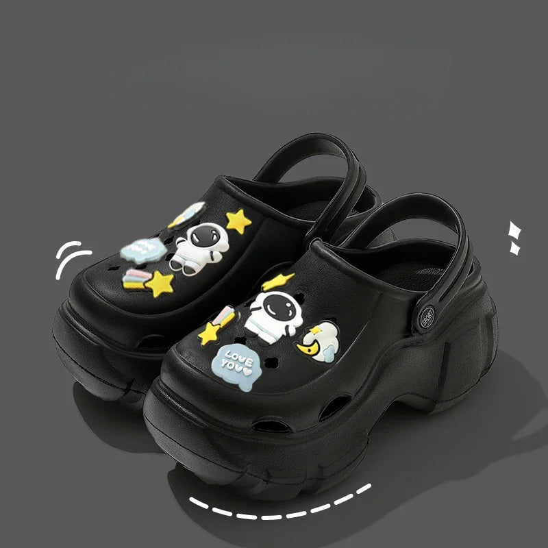New Women’s DIY Cartoon Clogs Sandal Slippers — Cute Summer Mules Beach Garden Shoes