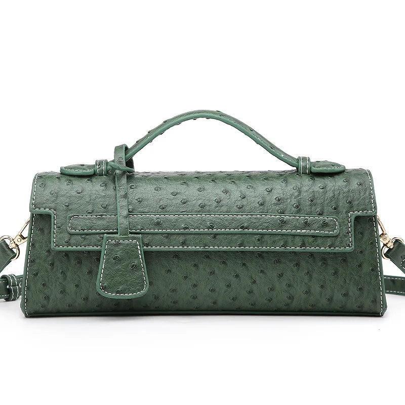 Hot Brand Design Ostrich/Snake Print Women Bag Handbag Ladies Handbags Fashion Luxury Brands Women's Long Handbags Shoulder Bags