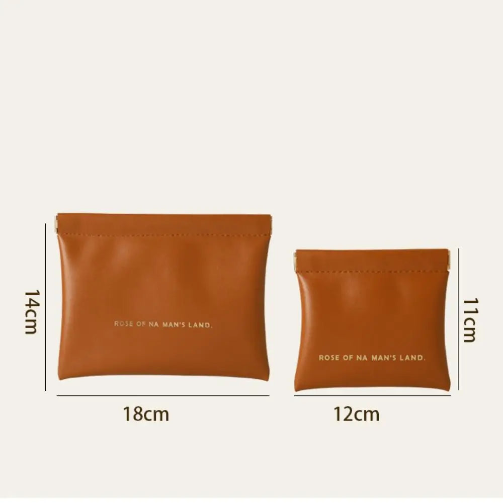 Fashion Simple Lipstick Makeup Bag – Portable Mini PU Cosmetic Organizer & Travel Storage Pouch