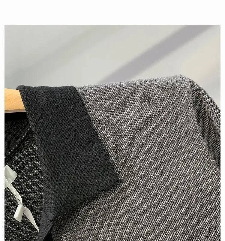 Italian Cuban Collar Ice Silk Polo