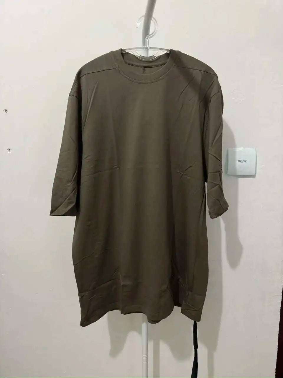 HKSH Spring Summer New Men's Tide Streetwear Cotton Solid Color Loose RO Style Short Sleeves Large Tees Chic Dark T-shirt HK2008