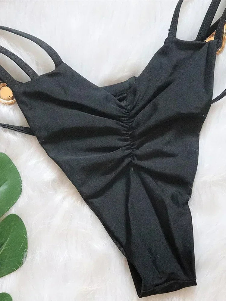 Sexy Jewelled Halter Bikini