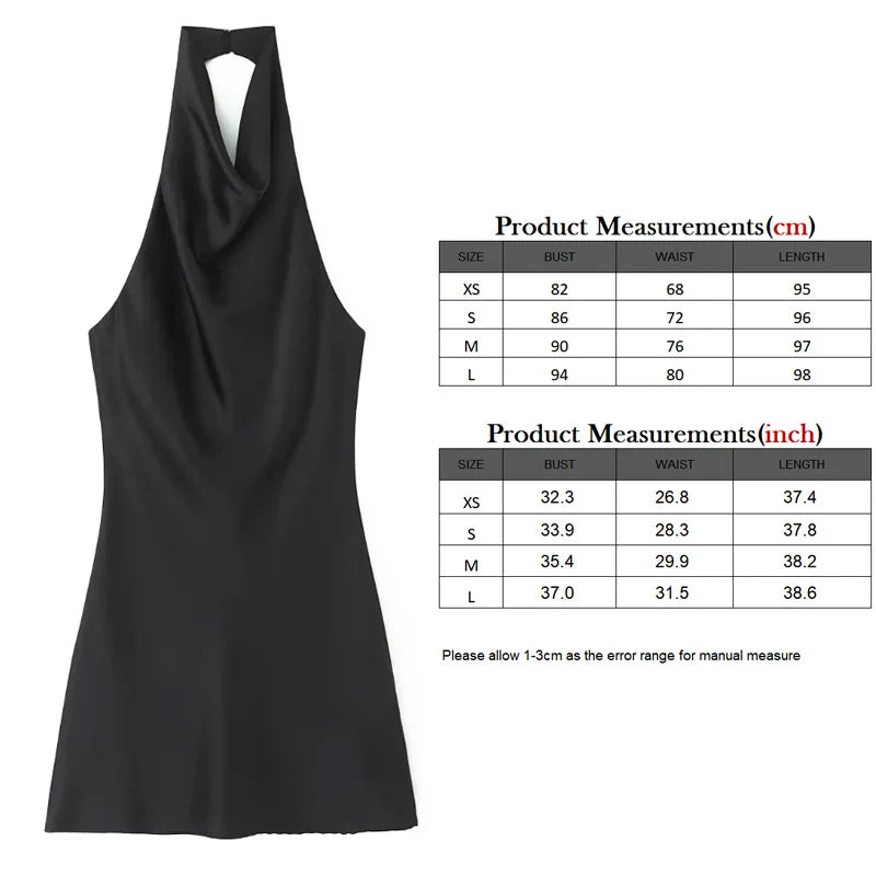 TRAF 2025 Woman Fashion Sleeveless Midi Dresses Casual Slim Wave Style Halter Neck Dress Vestidos Mujer