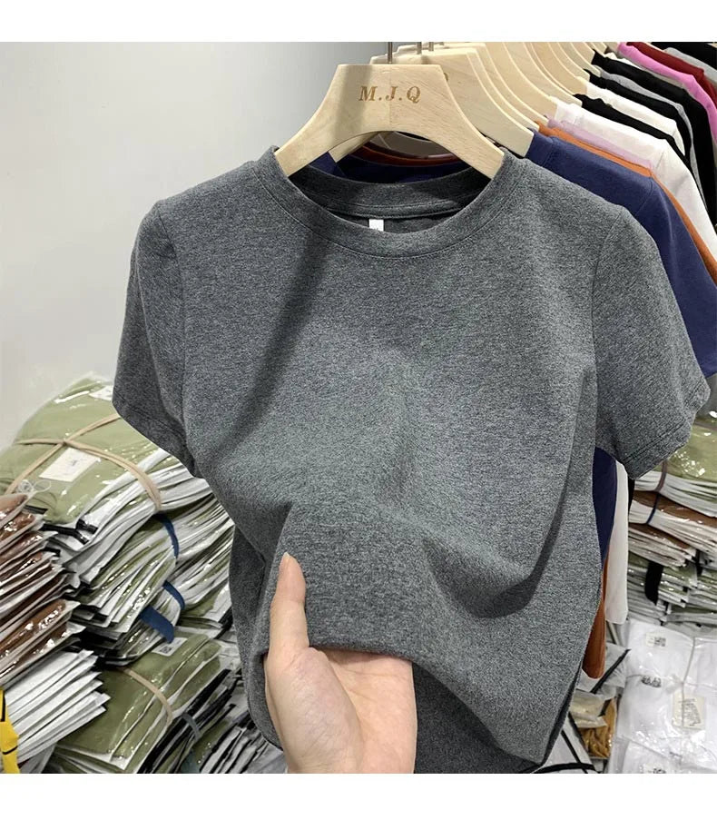 Women’s Y2K Short‑Sleeve T‑Shirt – Trendy Spring Tee for Girls & Women
