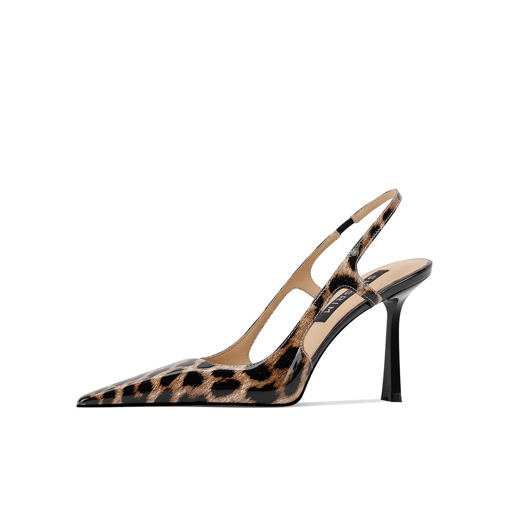 French style exquisite leopard print high heels, feminine and high-end high heels, 2025 four season new slim heel sandals