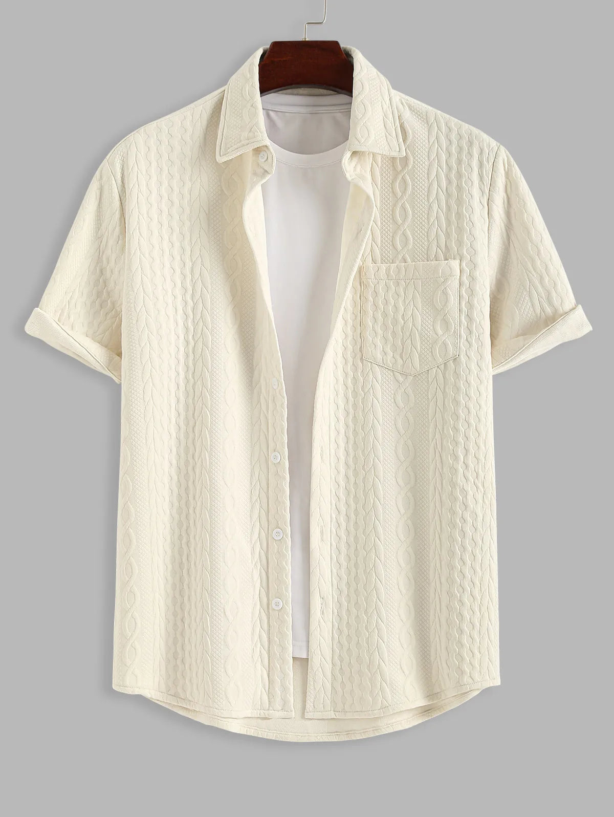 Men’s Textured Short‑Sleeve Shirt